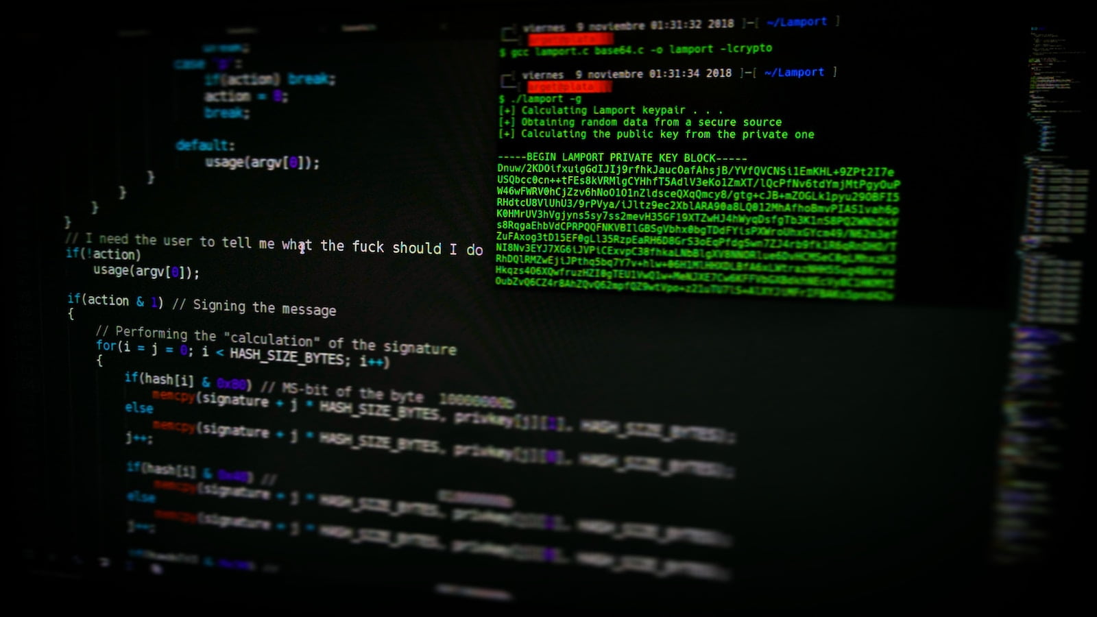 computer screen dator kod program